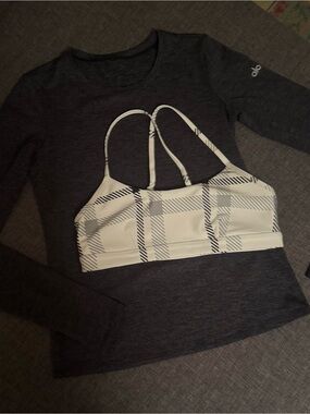 ALO Sports Bra & Long Sleeve Tee